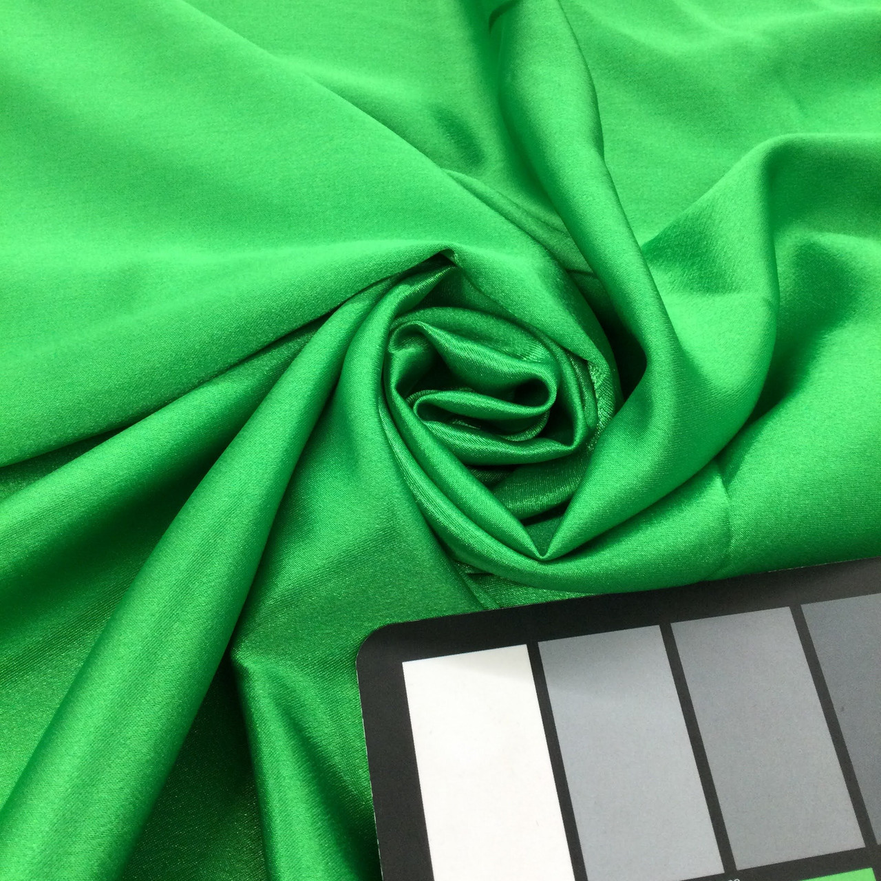SOLID SATIN FABRIC - LIME GREEN - 60 WIDTH - SOLD BTY