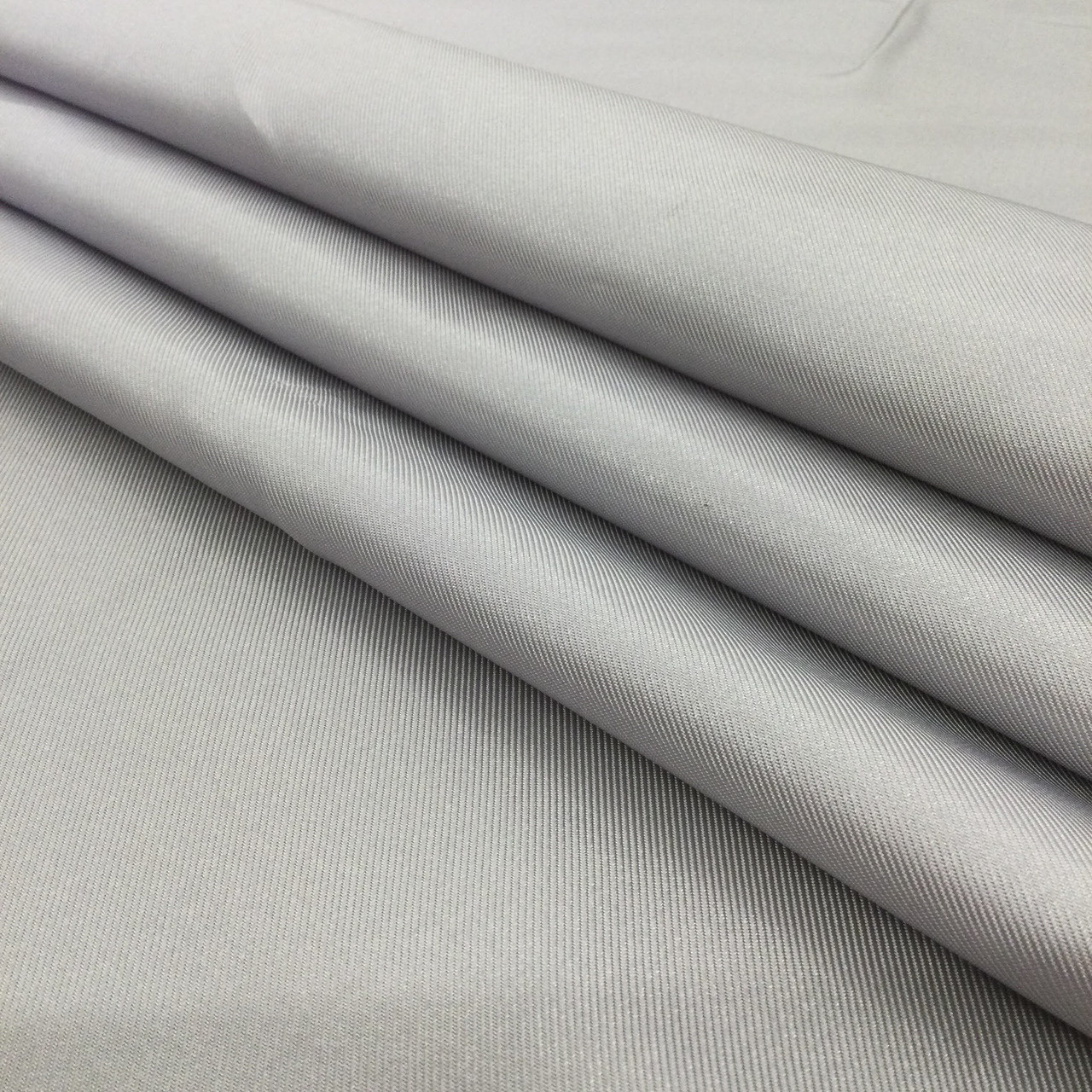 Silver Gray Diagonal Texture Lining Fabric | Midweight | 100% Polyester |  Clothing and Apparel | 60 inch Wide | Sold By the Yard