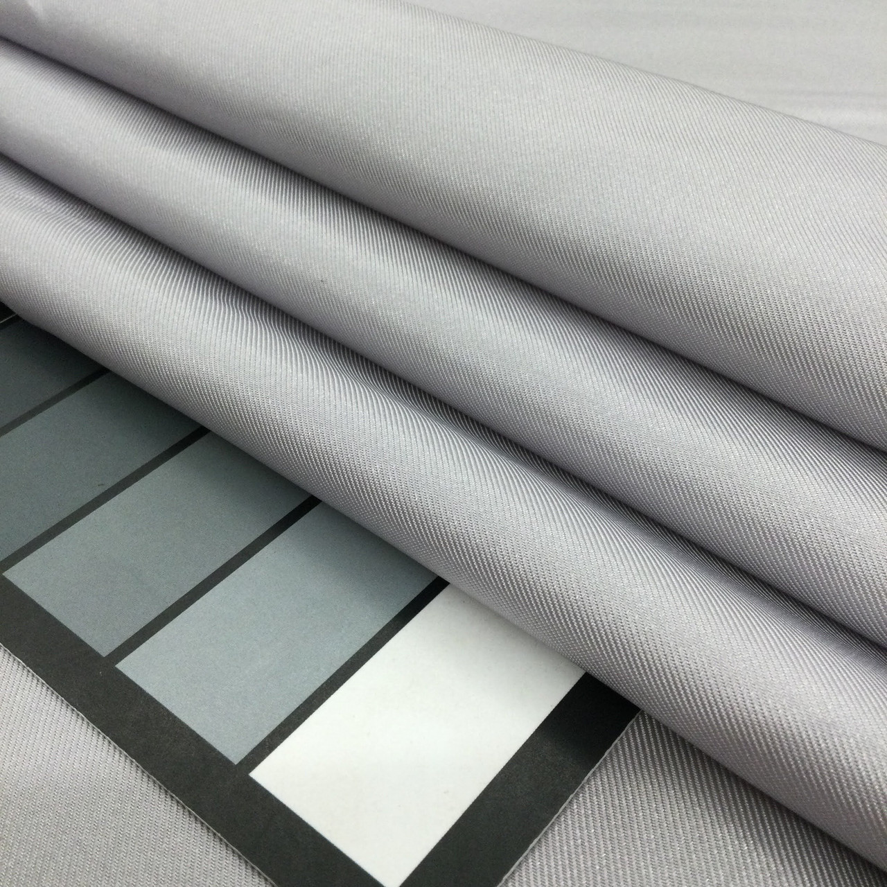 Silver Gray Diagonal Texture Lining Fabric, Midweight, 100% Polyester, Clothing and Apparel, 60 inch Wide