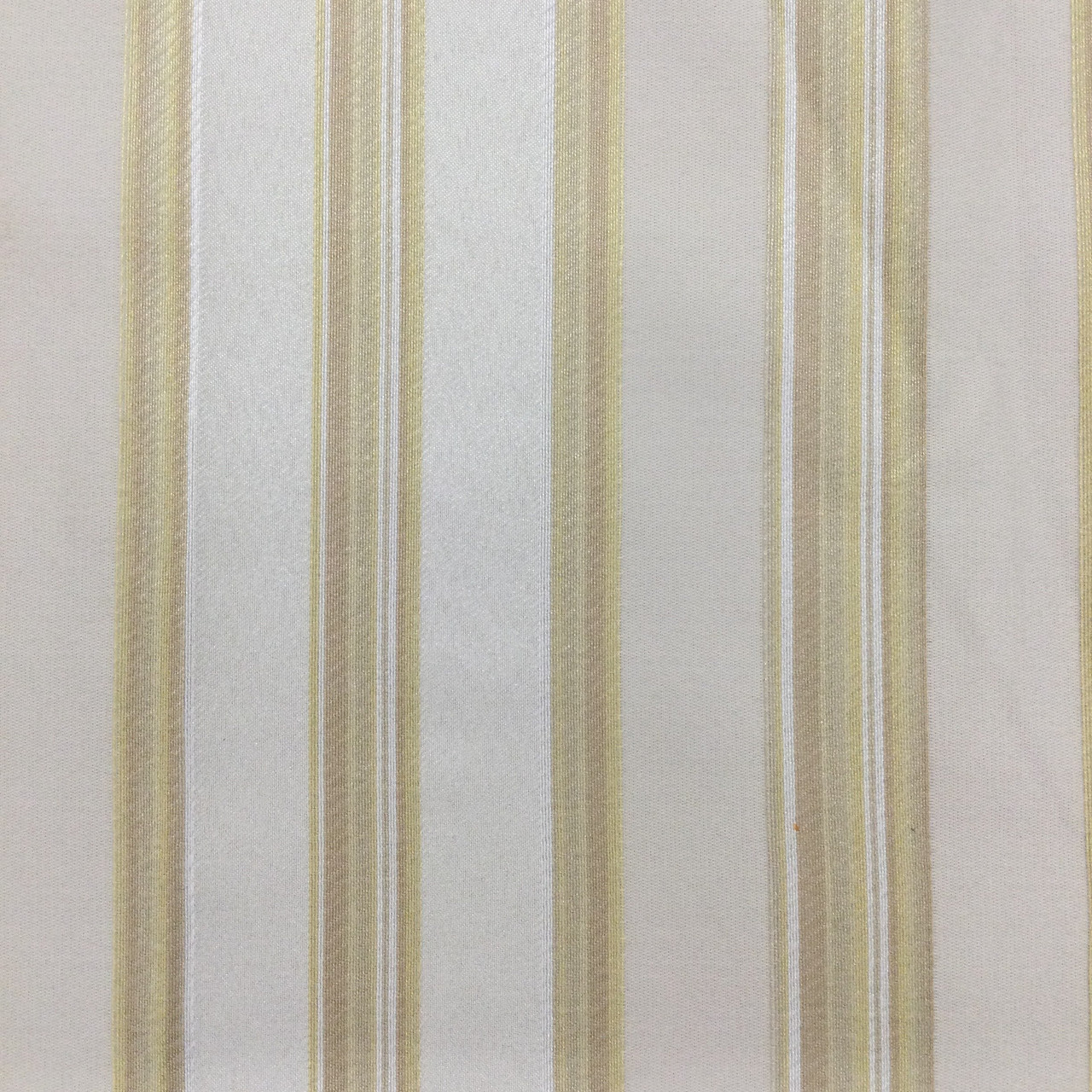 Elegant Striped Fabric in Off White / Gold / Tan, Drapery / Slipcovers /  Upholstery, 54 Wide