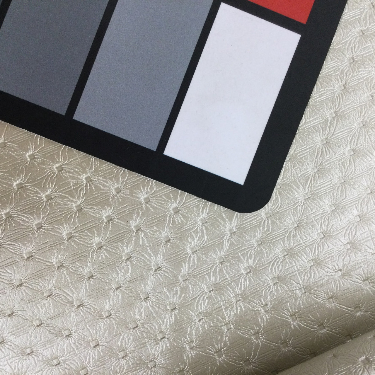 Pearl Off-White Tufted Texture Vinyl Fabric | Marine, Boat