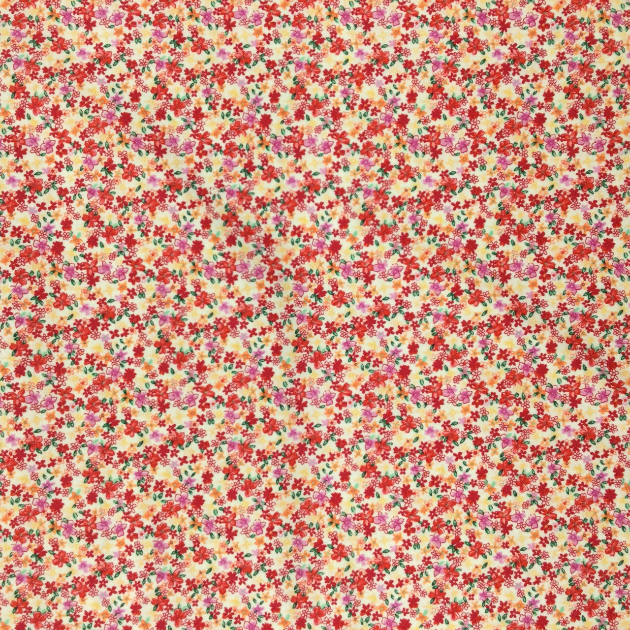 Floral in Red / Purple / Orange / White | Quilting Fabric | 44