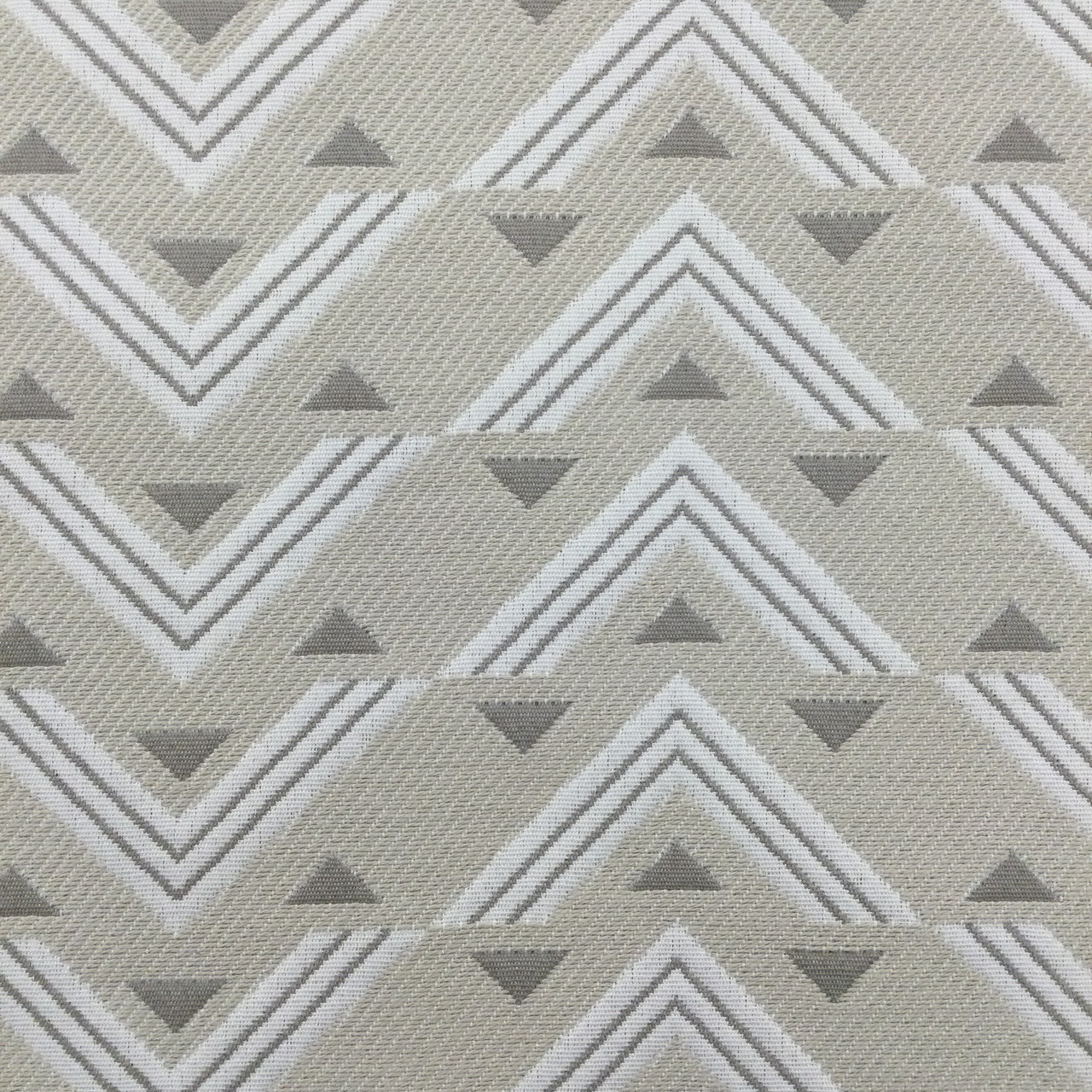 Metallic Silver Black Fabric by the Yard, Diamond Geometric Cotton