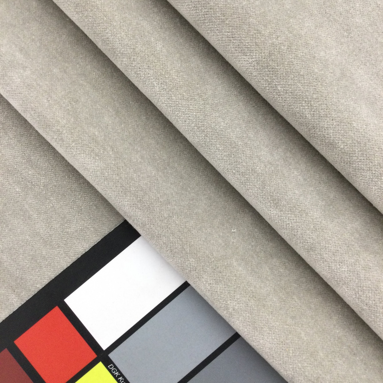 Solid Grey Cotton Velvet Fabric, Plain Weave TU-2577