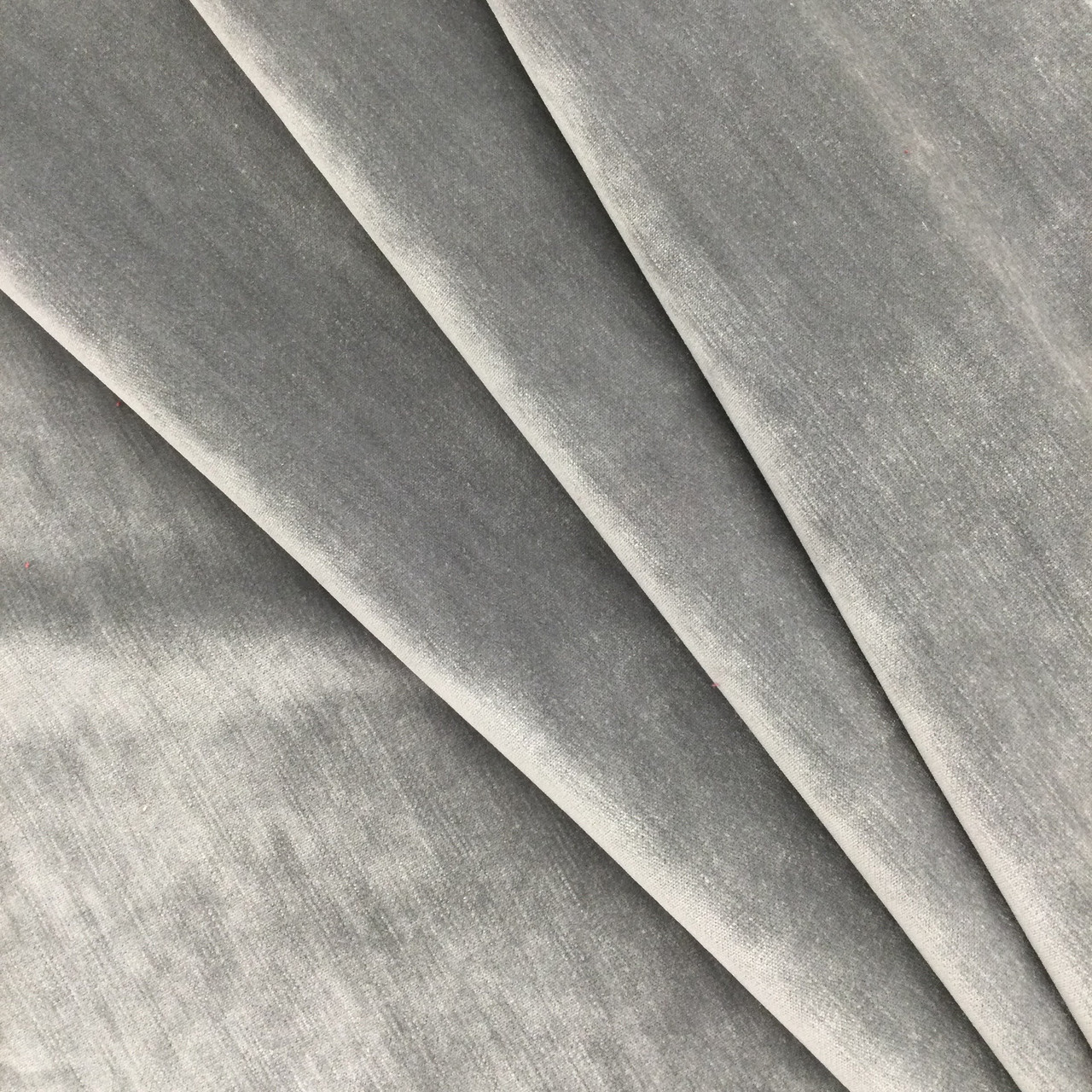 Pewter Grey Velvet Fabric, Upholstery, Heavy Weight, 100% Polyester, 54 Wide, By the Yard