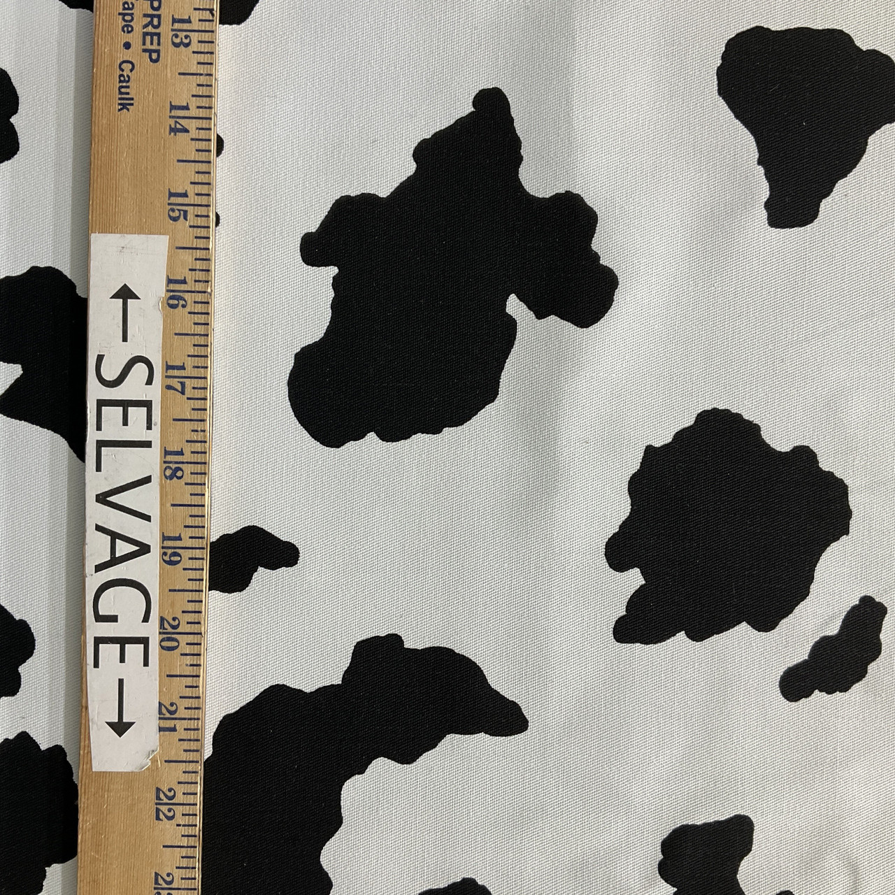 Southwestern Fabric - Black Cow Print