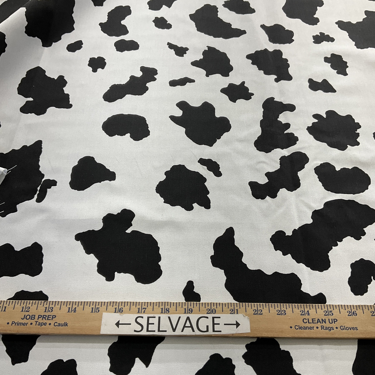 Poly/Cotton Twill Cow Print Black/White, Medium Weight Twill Fabric, Home  Decor Fabric
