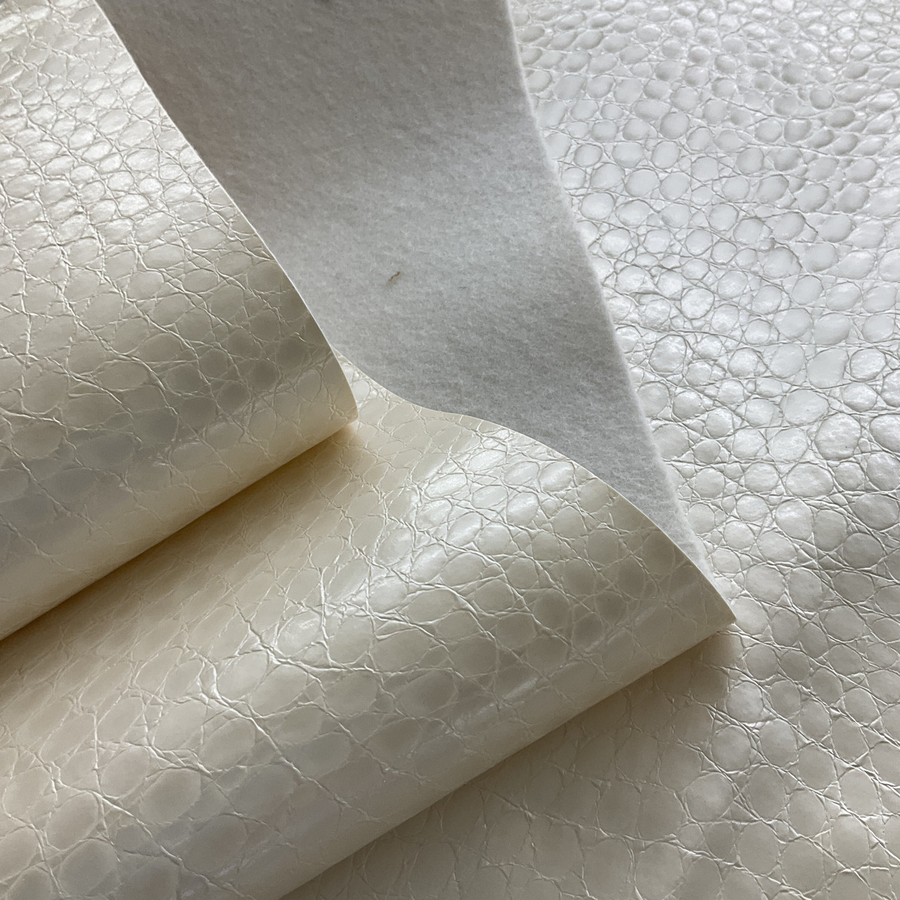 White Leather Fabric 
