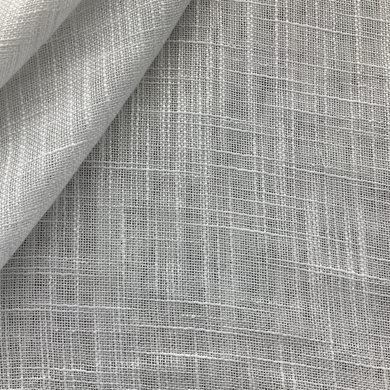 110 Faux Linen Sheer White, Home Decor Fabric