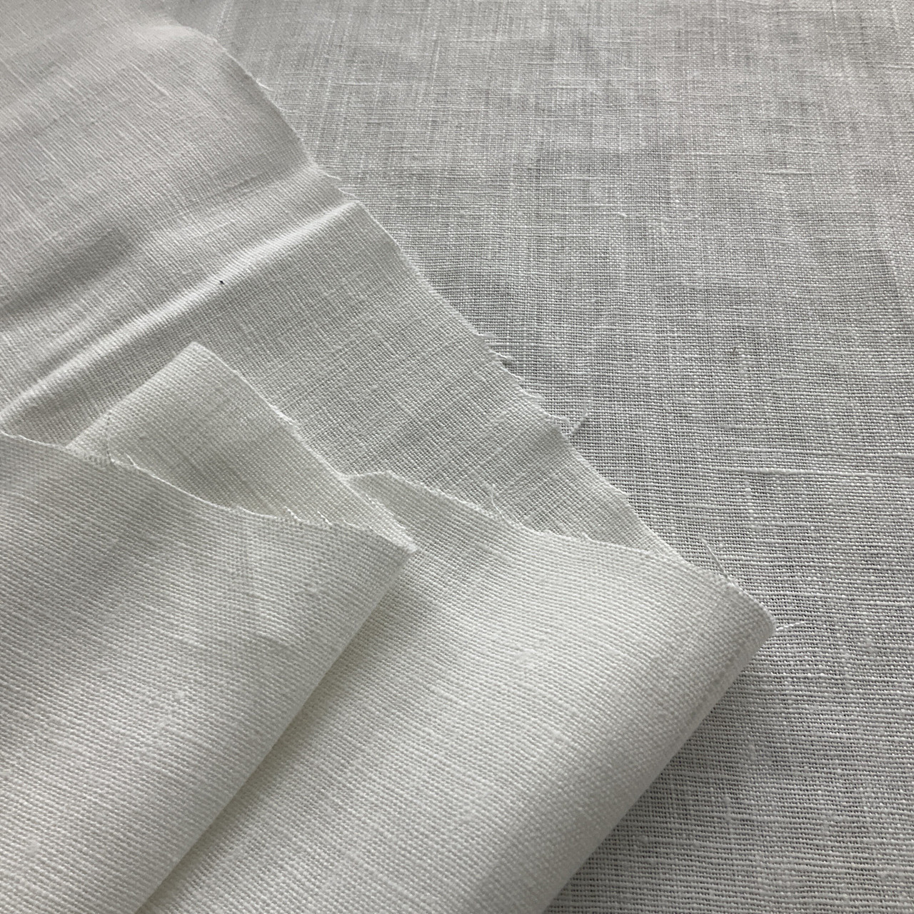 Linen Fabric 60 Wide Natural 100% Linen By The Yard (White)