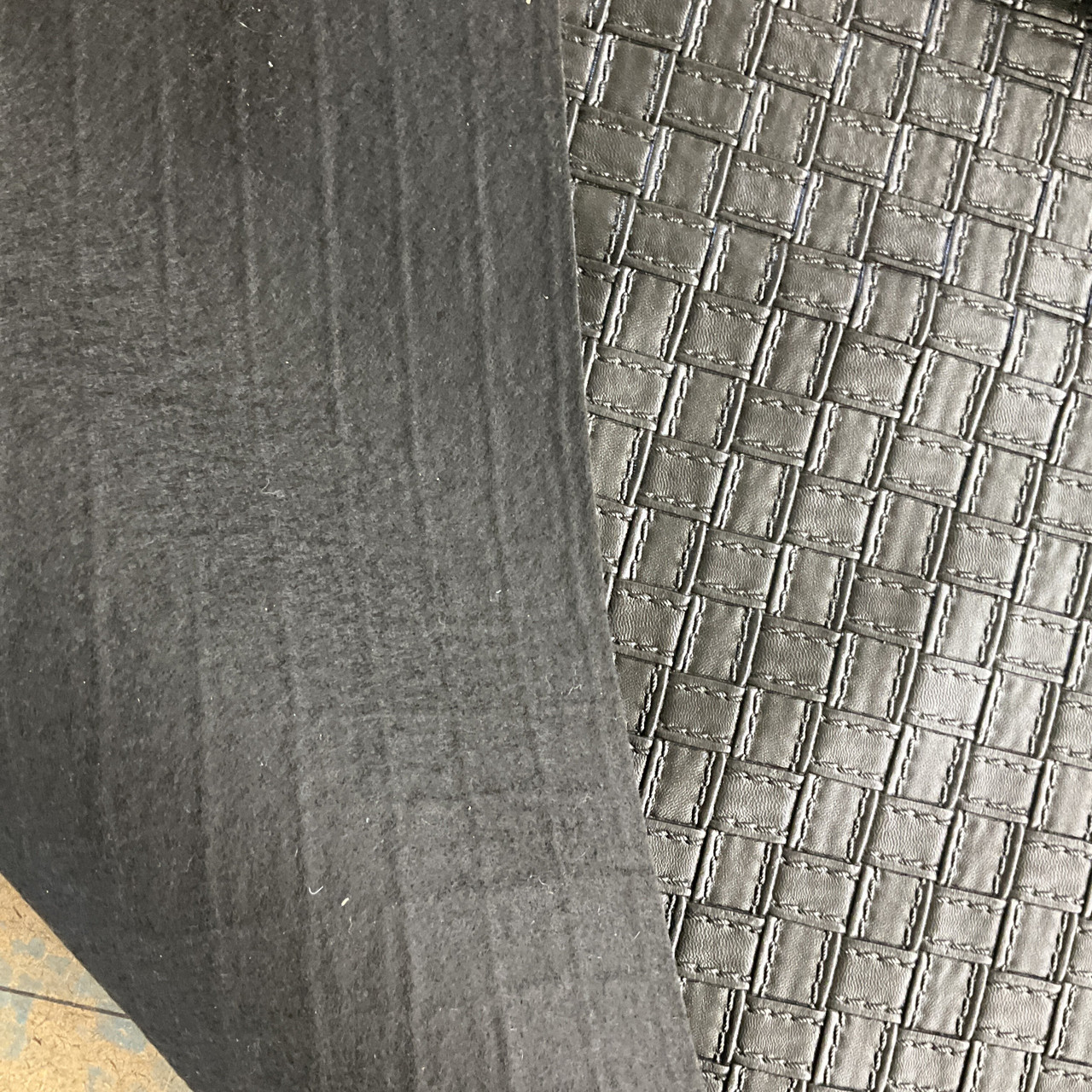 Faux Leather Basketweave Embossed Vinyl - Fabric By The Yard