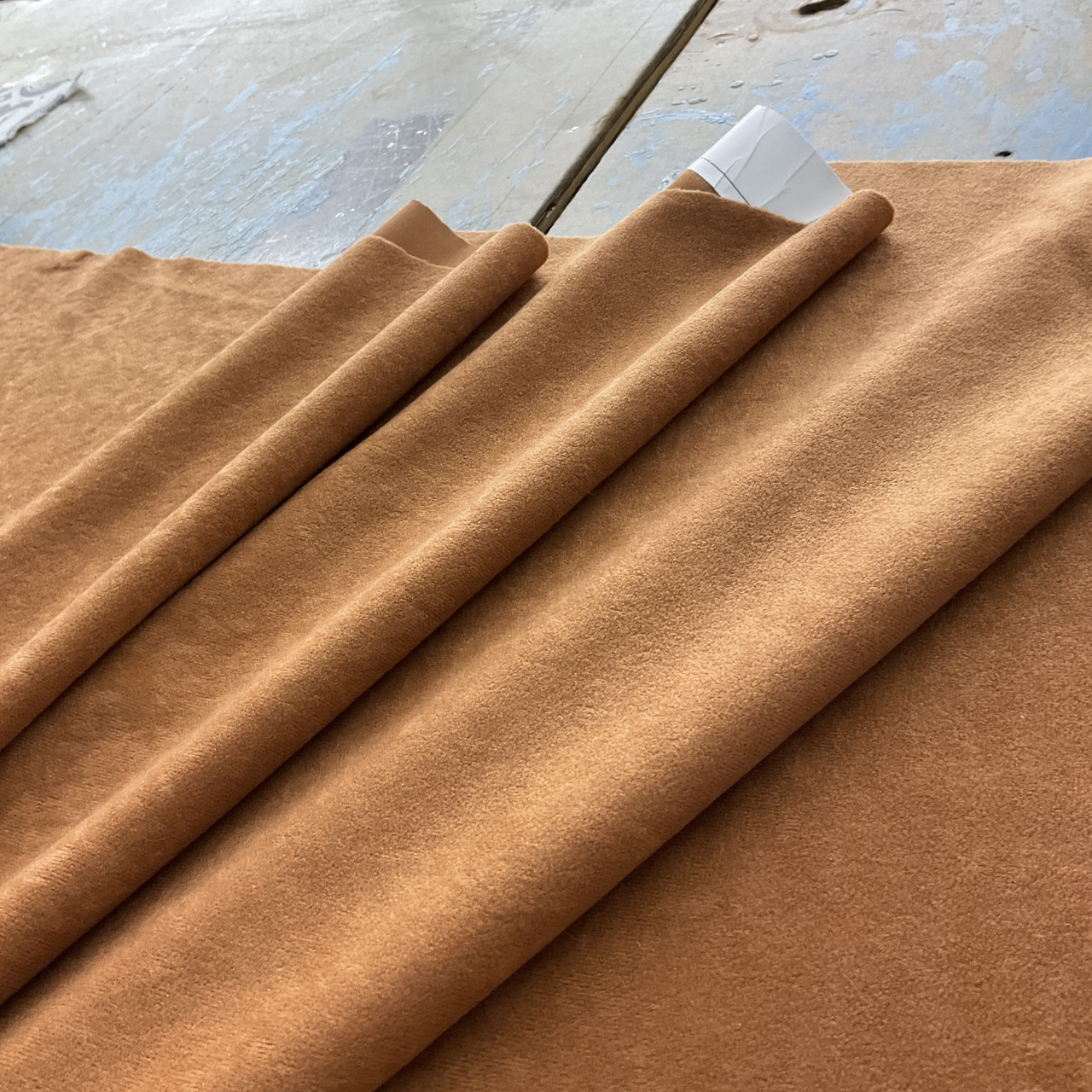 1.55 Yard Piece of Faux Suede Fabric, Light Tan