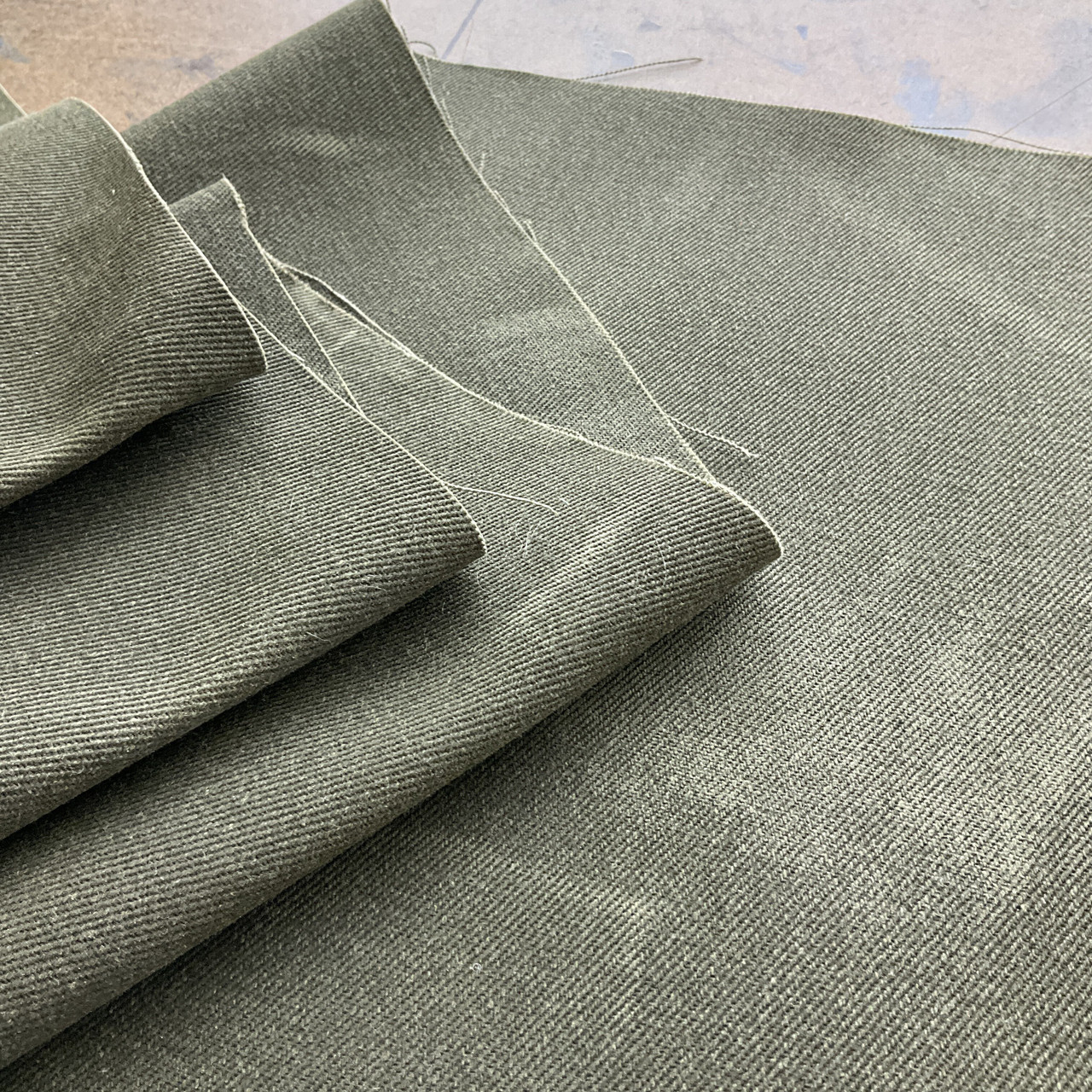 Army Green Canvas Twill Fabric 100% Cotton 8 Oz Upholstery Apparel Soft  60W