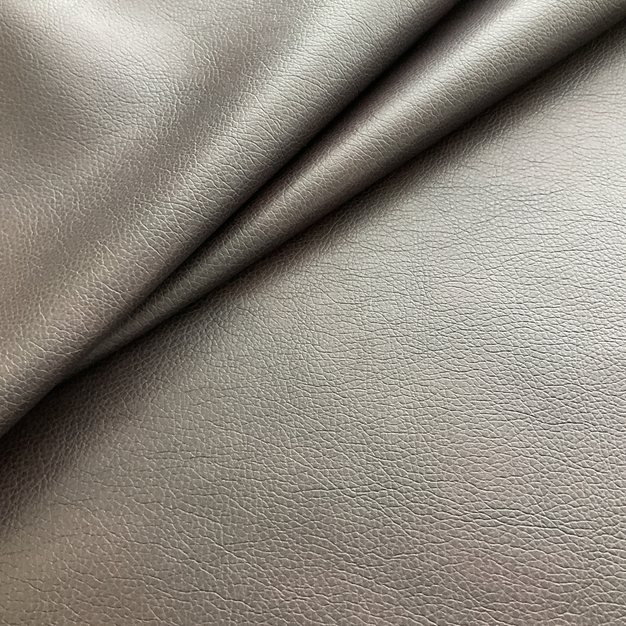 Breathable Faux Leather Grey | Very Heavyweight Faux Leather, Vinyl Fabric  | Home Decor Fabric | 54 Wide