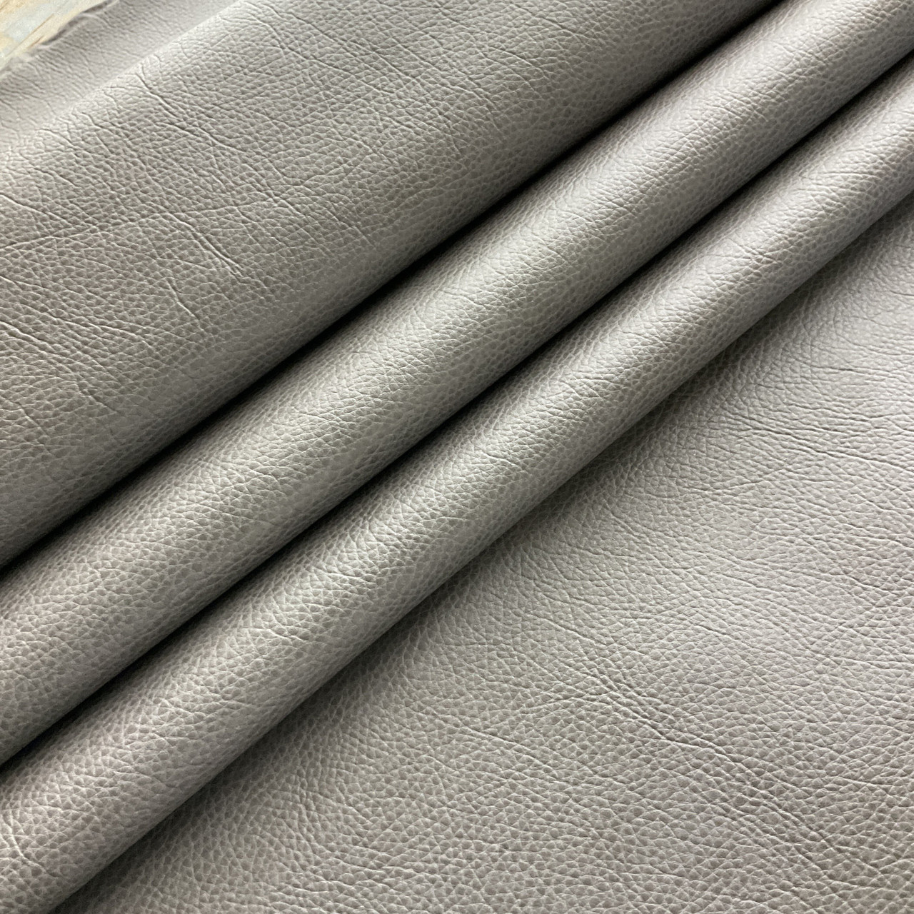 Grey faux shop leather fabric