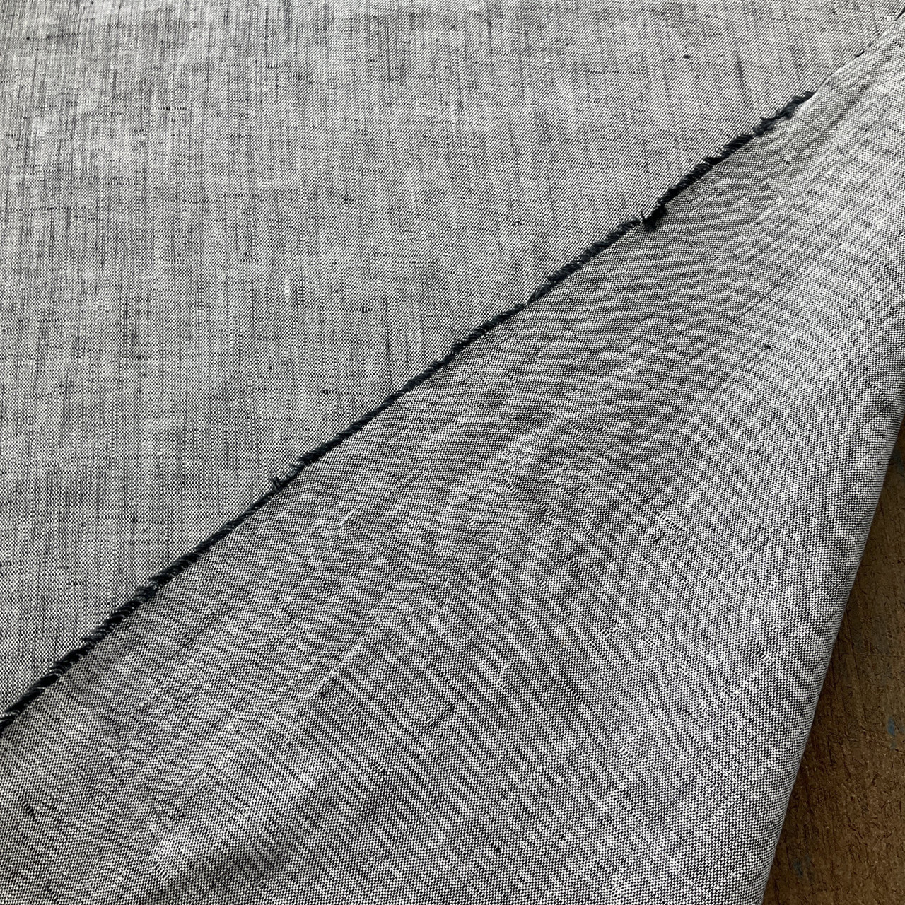 Chambray Black Fabric Swatch