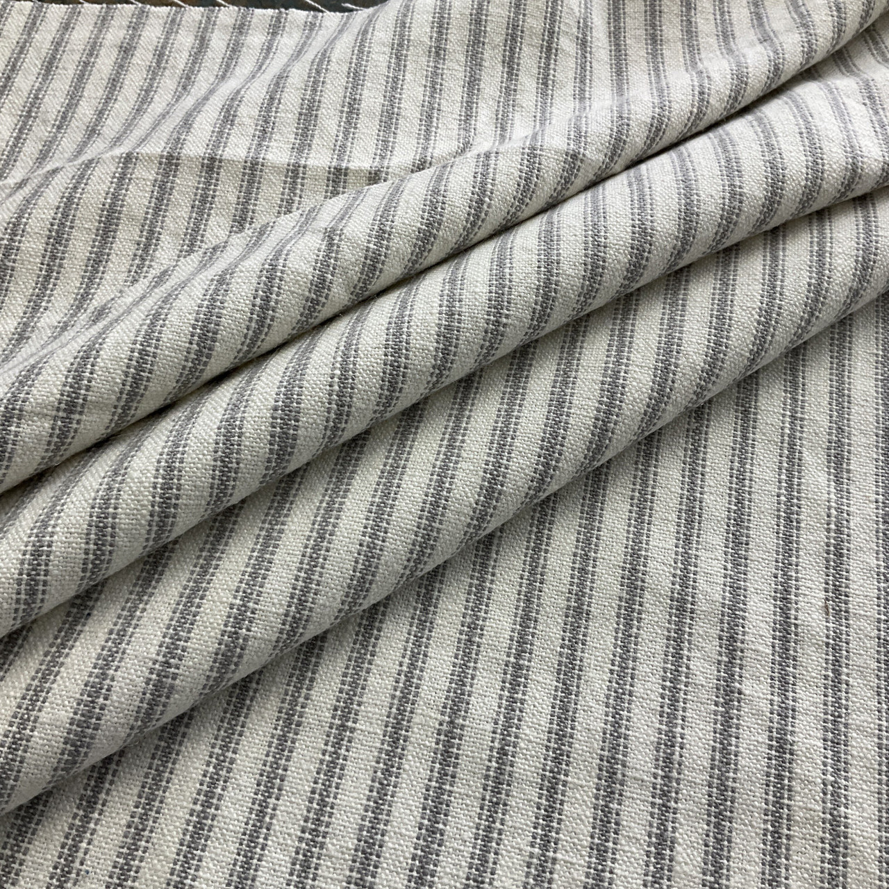 Ticking Stripe Linen Fabric