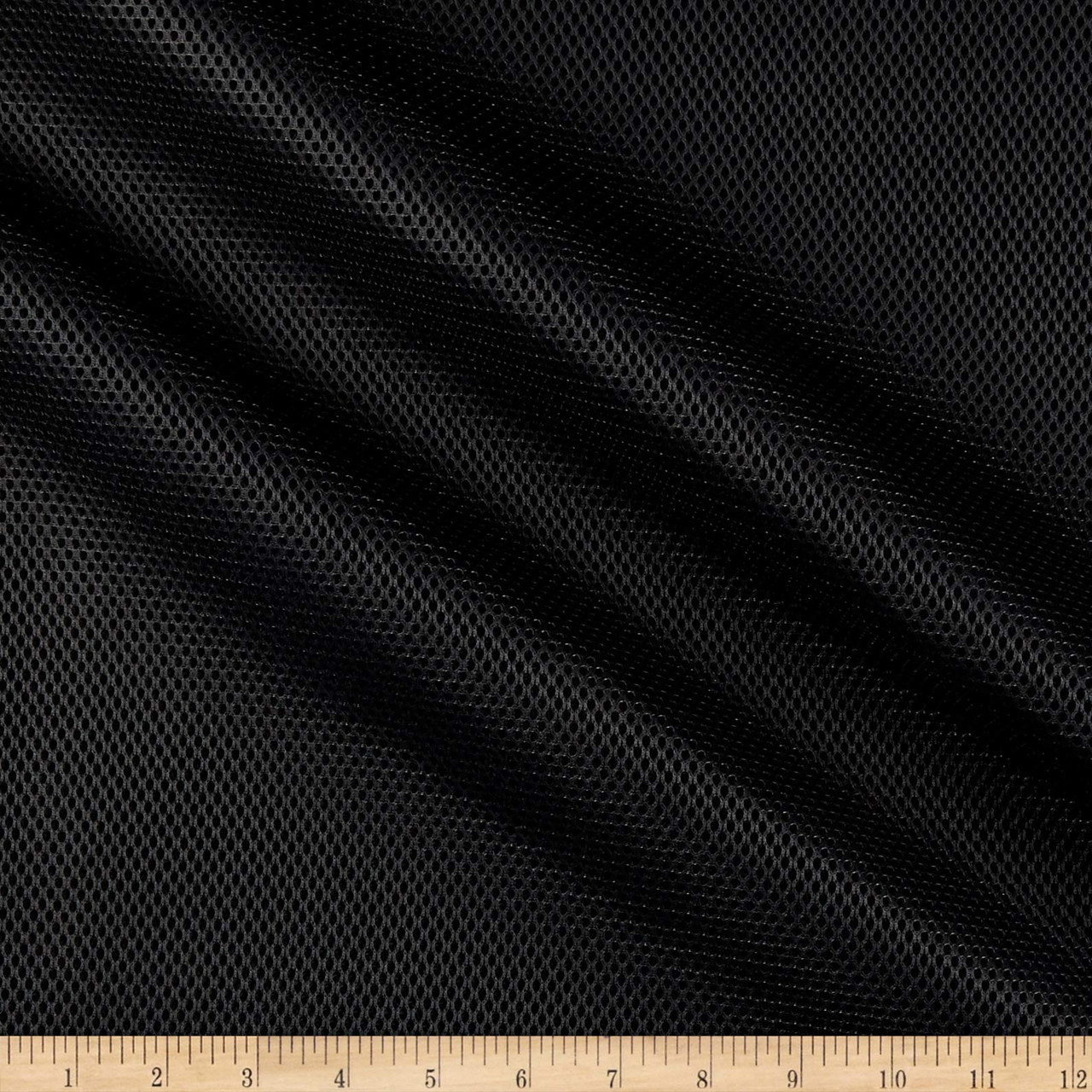 Spacer Mesh Black | Medium Weight Mesh Fabric | Home Decor Fabric | 58 Wide