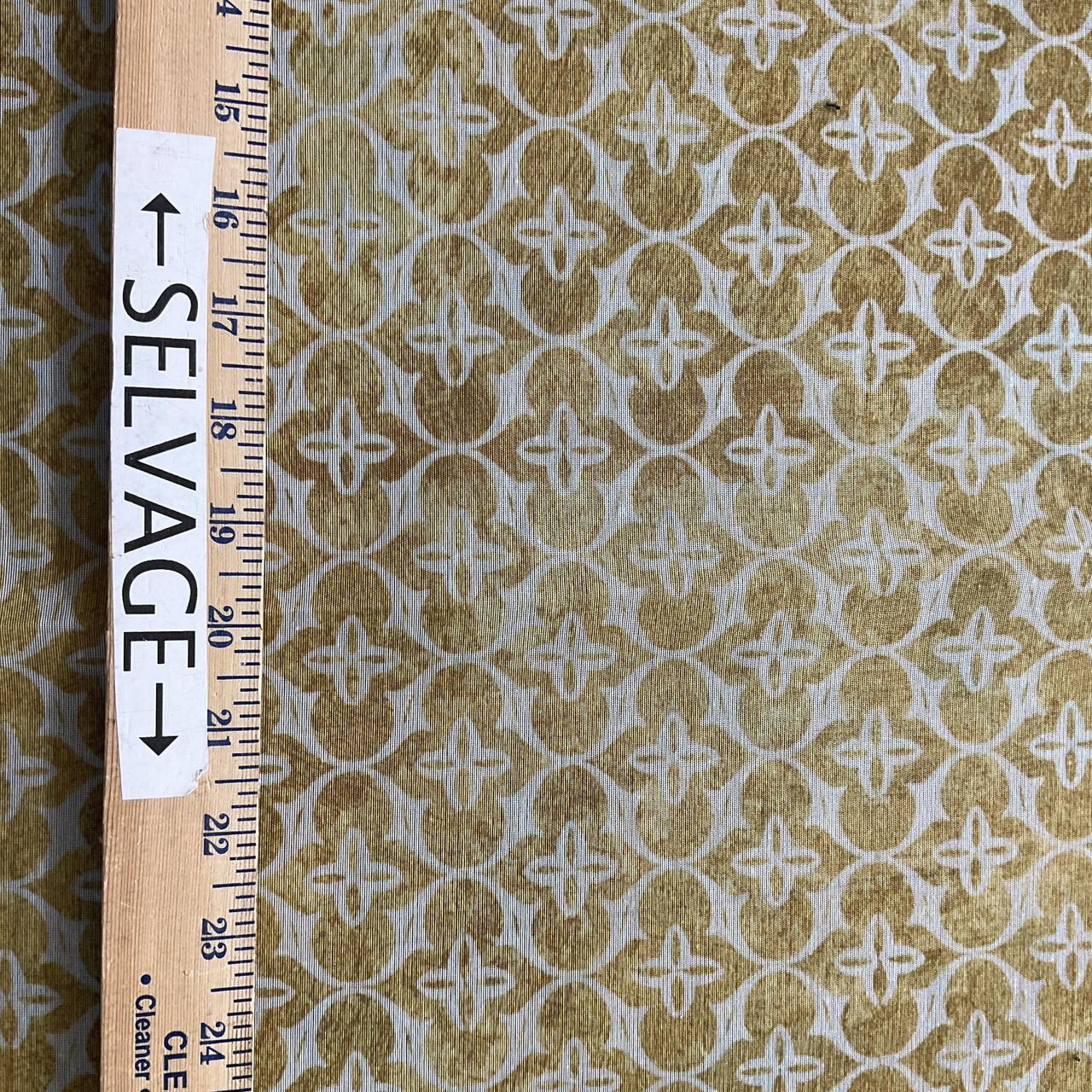 Martha Stewart Bedford Ogee Batiste Gold, Very Lightweight Batiste Fabric, Home Decor Fabric