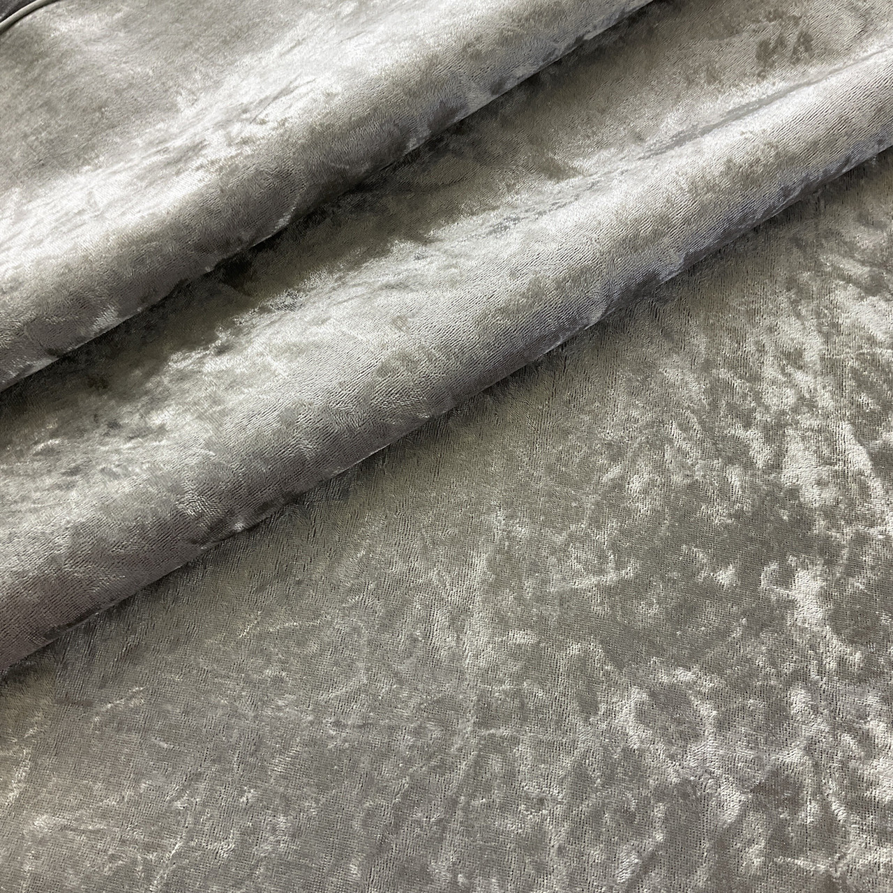 Silver Velvet Color Europatex Rumple Crushed Velvet Silver | Heavyweight Velvet Fabric ...
