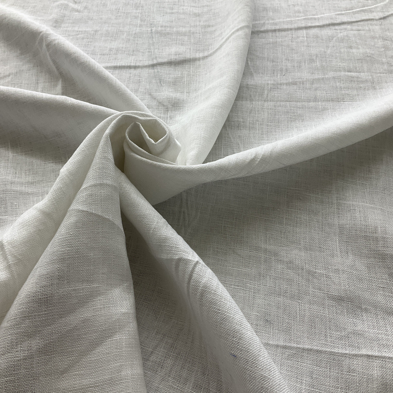 Pure 100% White Thick Linen Fabric 280gsm Sold by Fabric