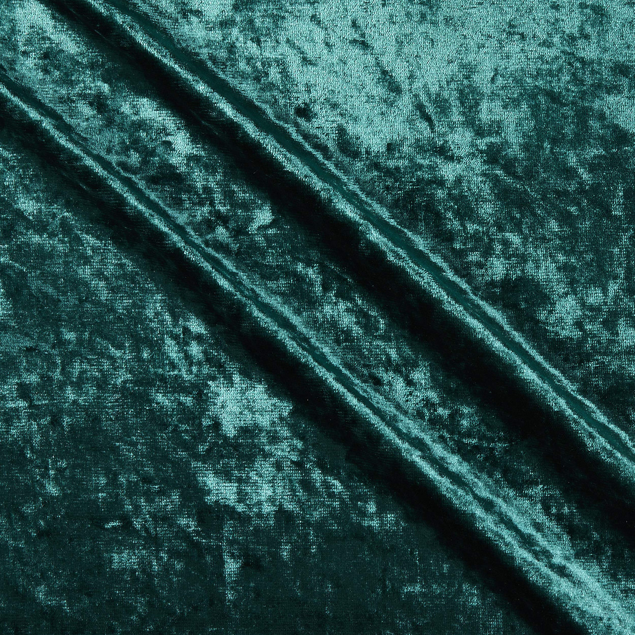 Emerald Green Crushed Stretch Velvet Fabric