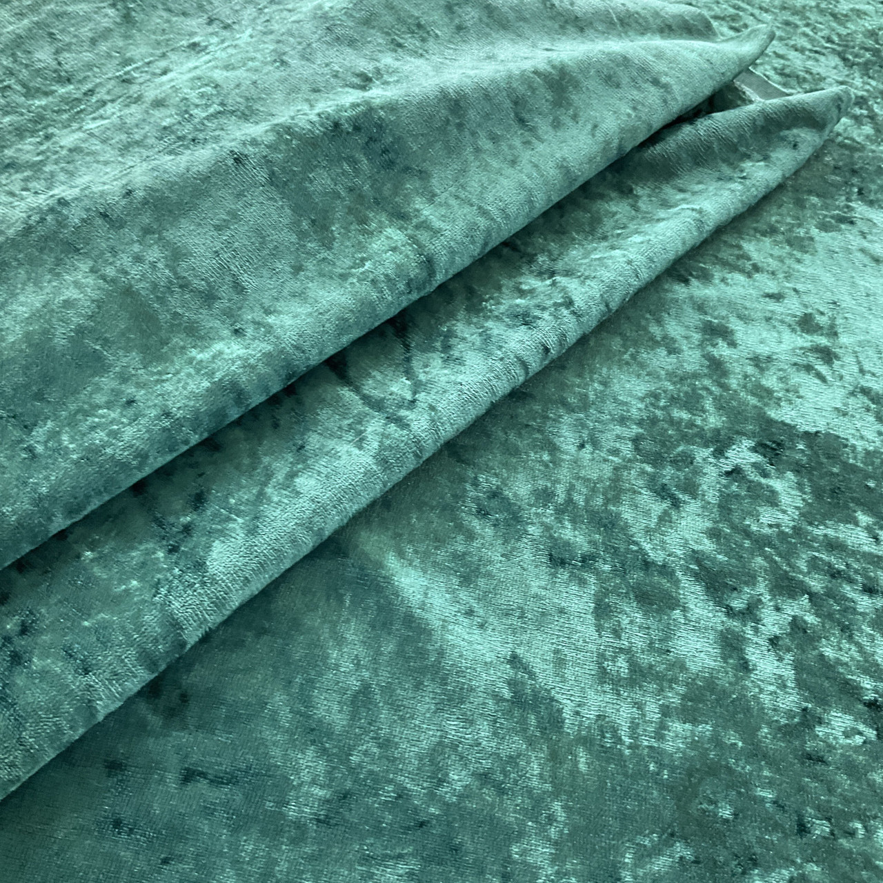 Green Classic Crushed Velvet Upholstery Fabric By The Yard