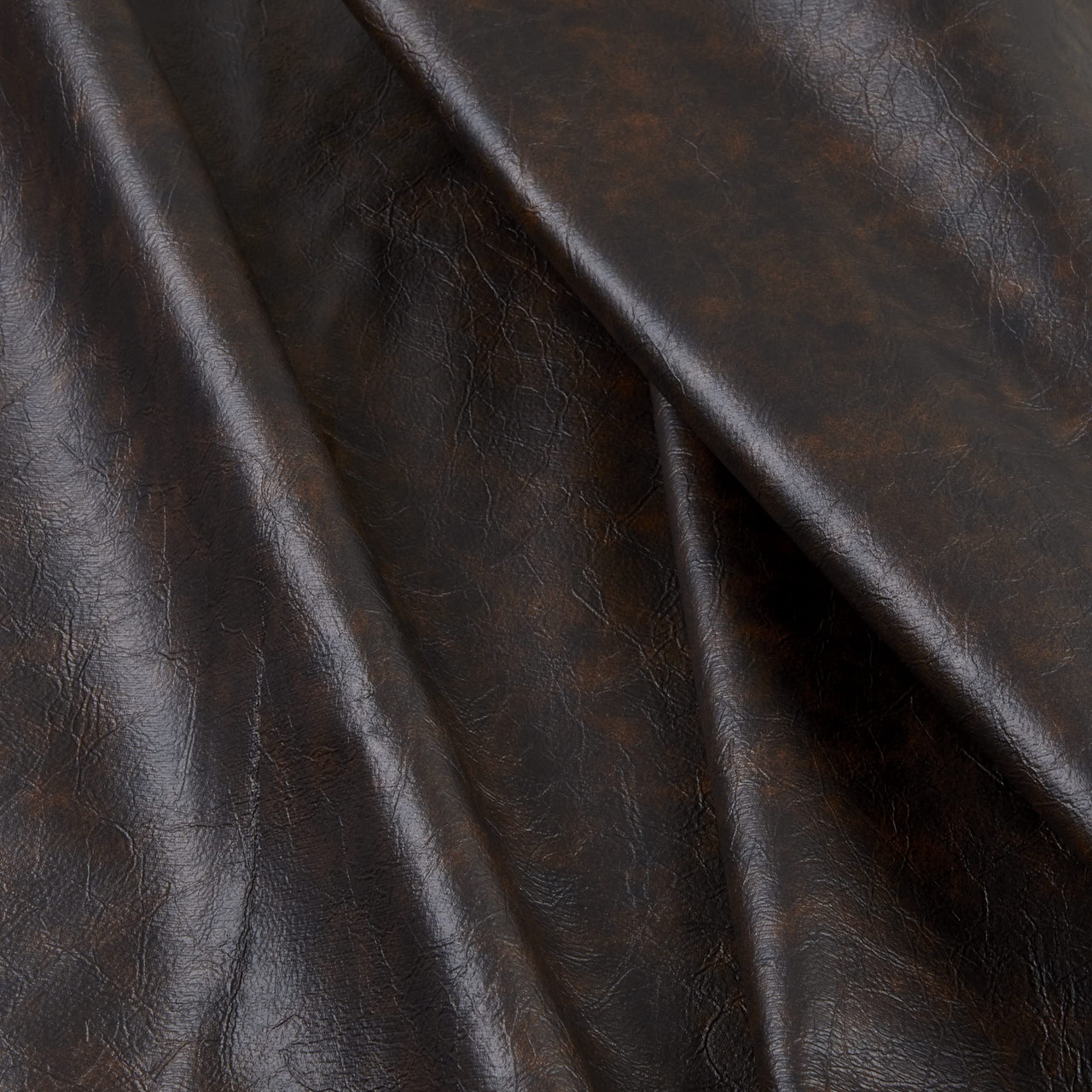 Discount Fabric ULTRA LEATHER Distressed Brown Upholstery