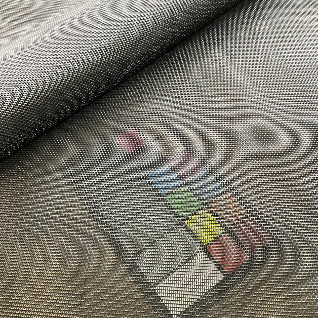Vinyl Coated Polyester Mesh Fabric, Black 61