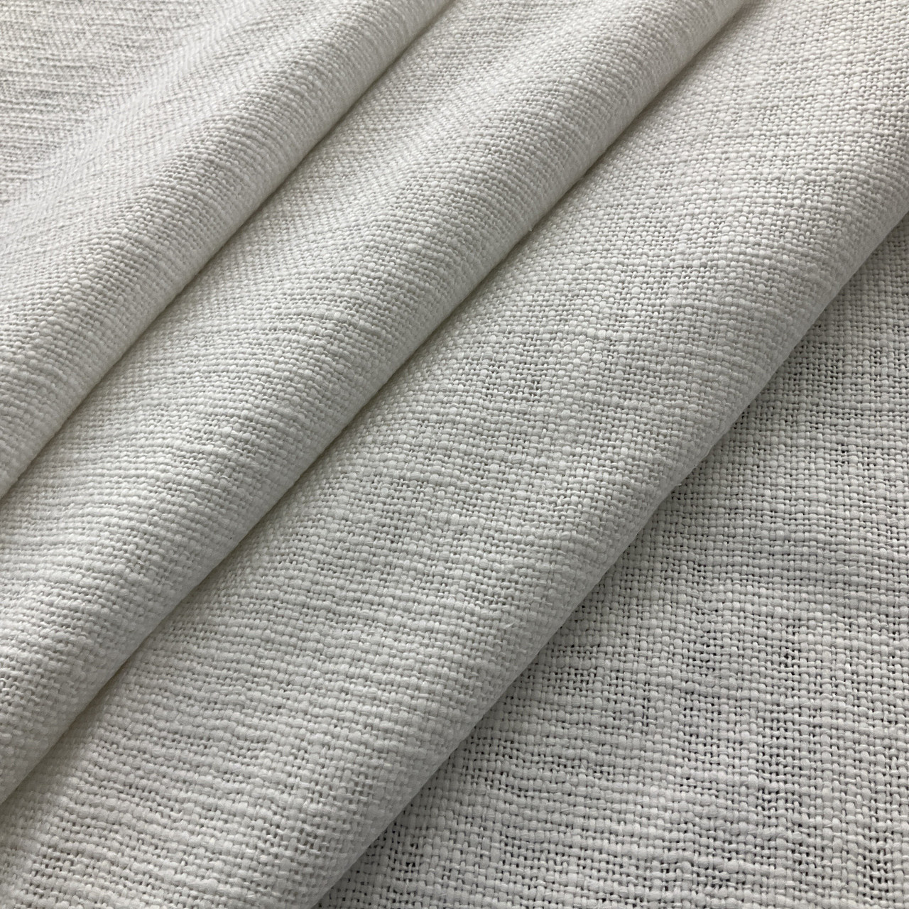 Number One Textiles Solid Slub Cotton Woven White, Medium Weight Woven  Fabric, Home Decor Fabric