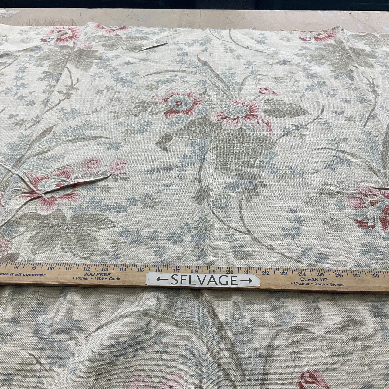 Parchment Waverly Stonington Floral Print Linen Blend Pachment