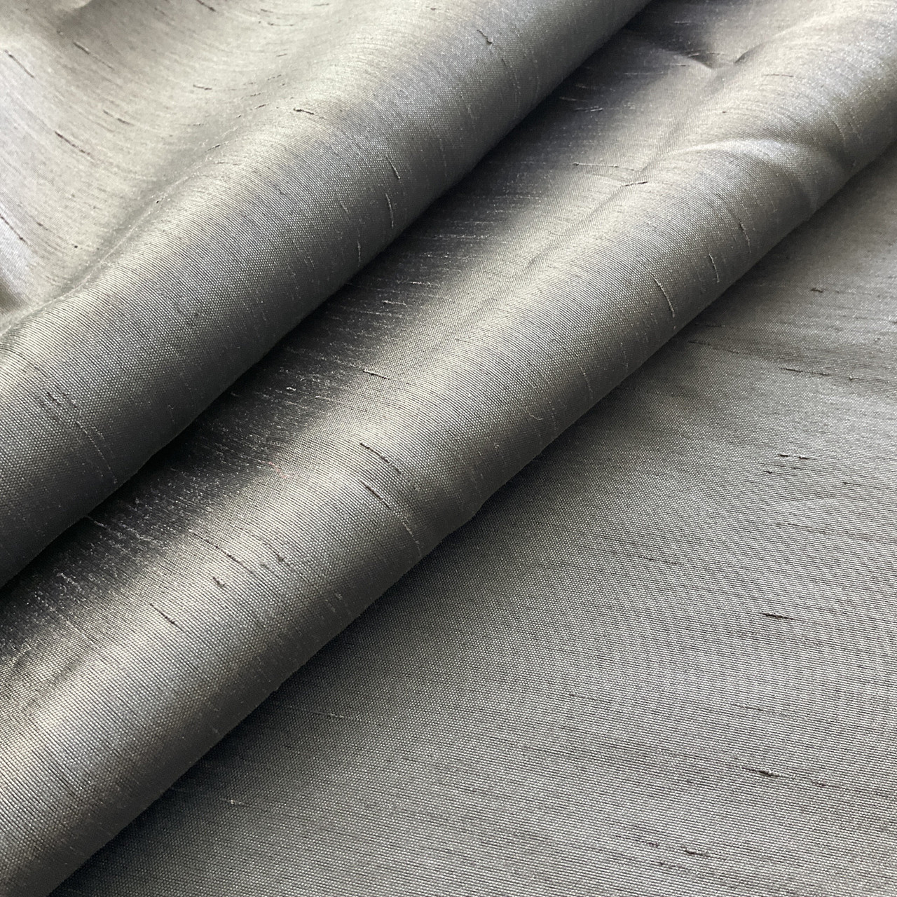 Dark Grey Slub | Drapery Fabric | 110 Wide | By the Yard