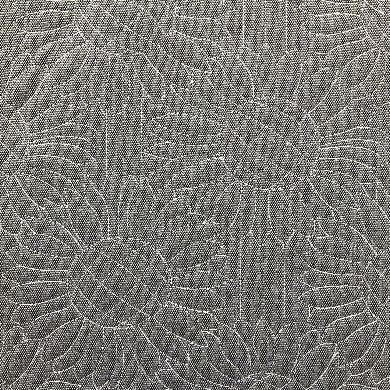 Performatex Q-Daisy Outdoor Woven | Charcoal Gray and White Sunflower  design pre-quilted | Medium Weight Outdoor, Woven Fabric | Home Decor  Fabric 