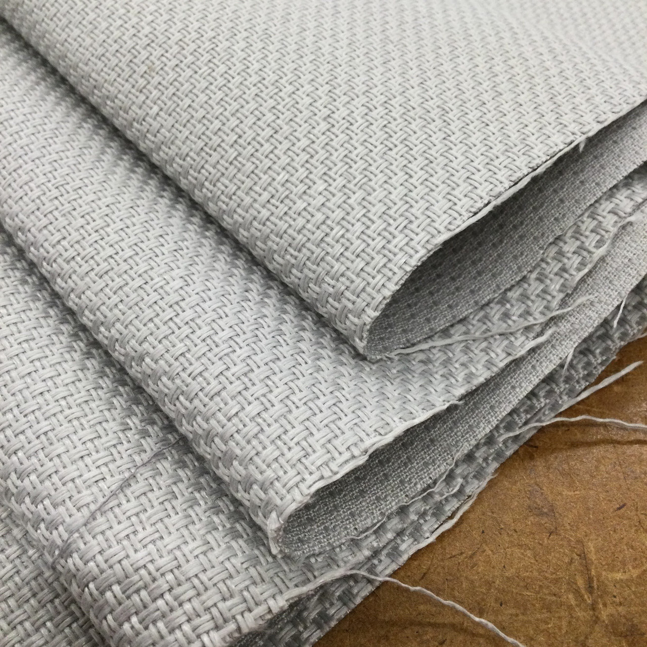 1.75 Yard Piece of GREY Polyester Basketweave Vinyl Cordura Style Fabric By  The Yard 60W