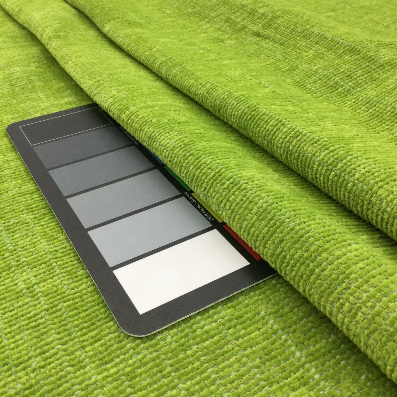 1 Yard Piece of Avocado Green Chenille Fabric | Upholstery