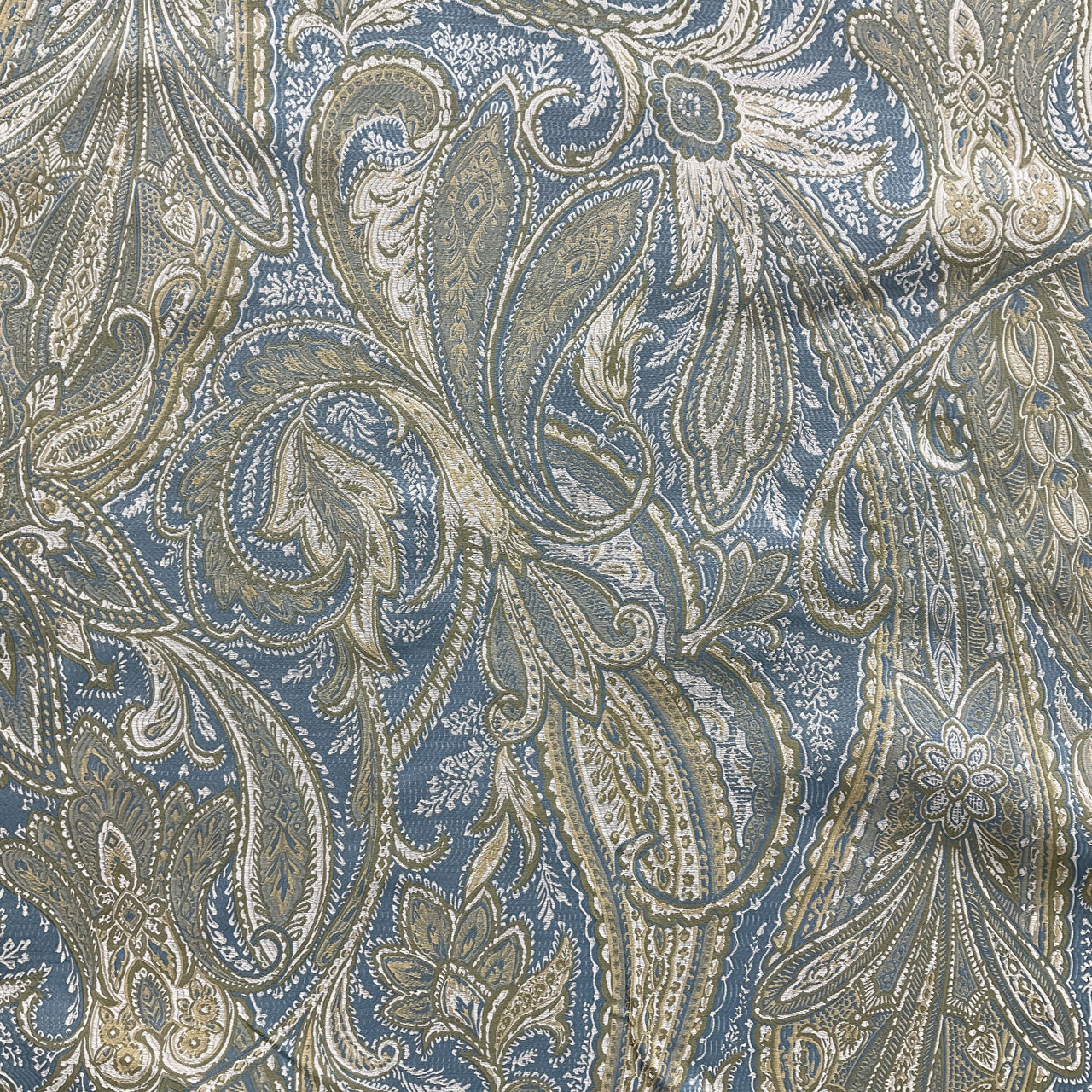 theory luxe PENNY FIELDS GUALITYシルクブラウス Paisley in Turquoise | Drapery / Light Upholstery Fabric