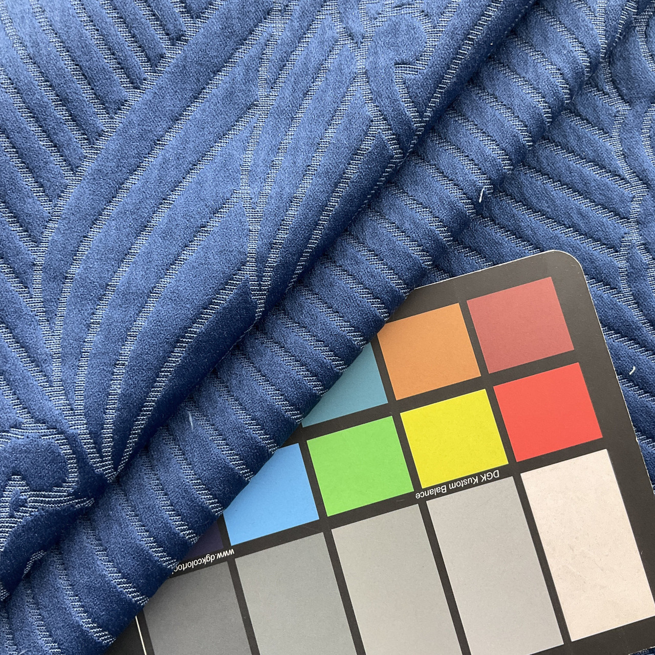 Tsunami in Marine Blue | Pre Quilted Metalasse Upholstery