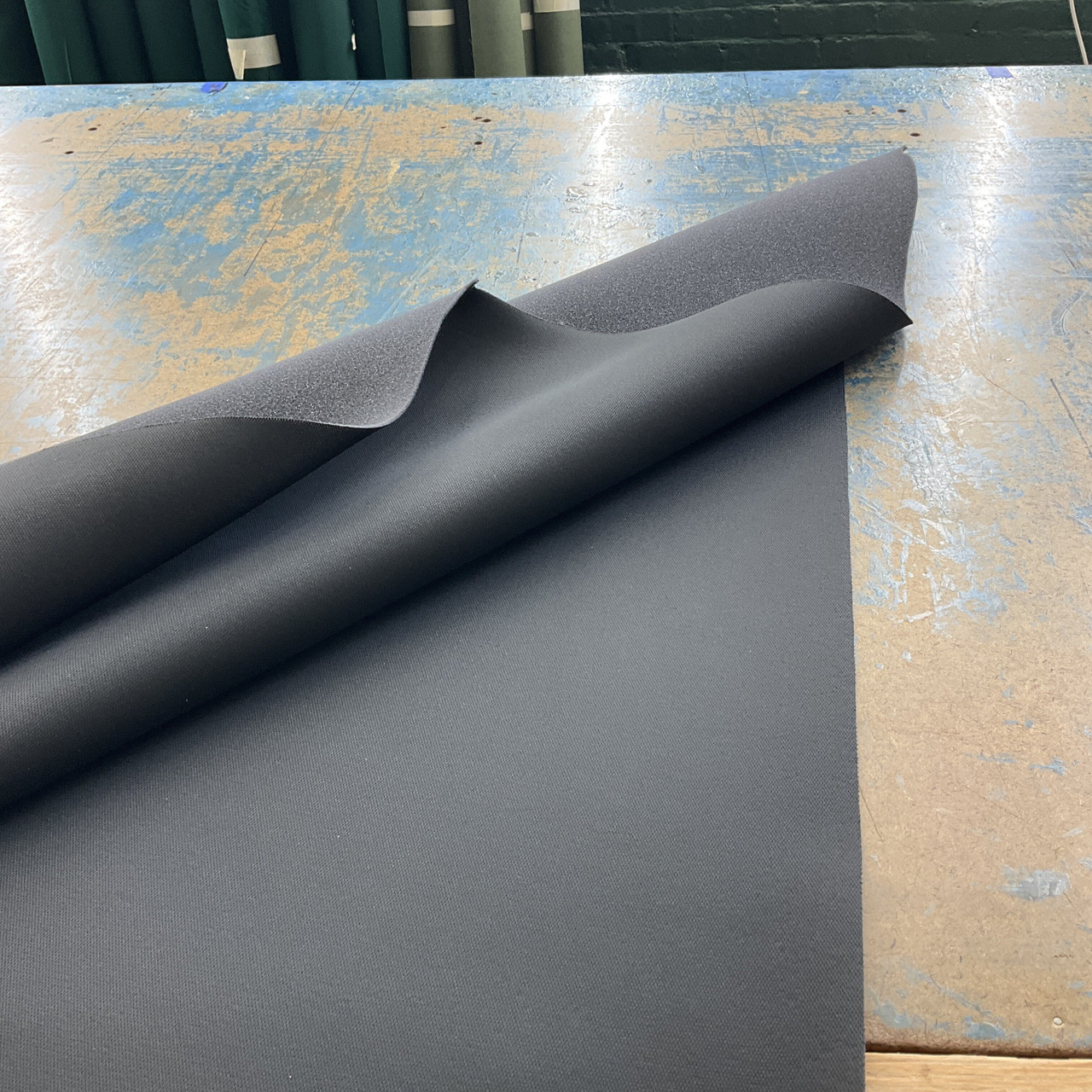 Jet Black | Foam-backed Fabric Headliner | Solid Black | 1/8th