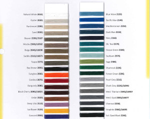 Anefil Polyester Thread Color Chart