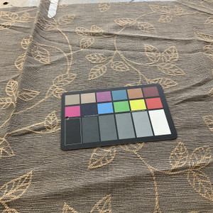 Hazelnut Embroidered Plant Pattern Drapery & Curtain Fabric By The Yard