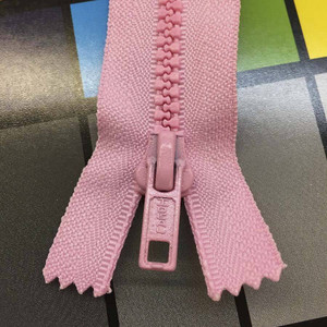 7 Inch Pepto Pink color Non-Separating Chain Style Zipper
