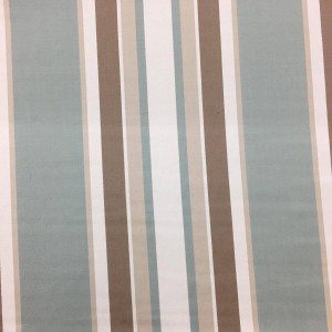 Tan & Sage Green Stripe 100% Wool Fabric | Designer Curtain