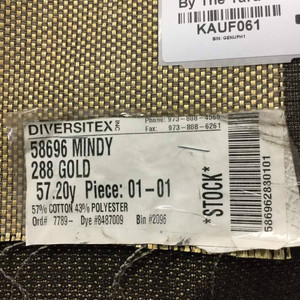 Mindy Gold Upholstery/Drapery Fabric | 54'W | BTY | Durable | Great Texture