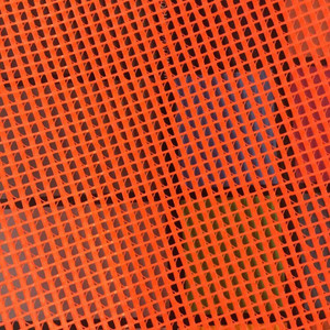 NEON HUNTER ORNGE Vinyl Utility Mesh Fabric  | Marine / Upholstery Fabric. 9x9grid