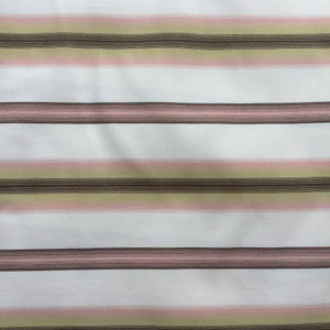 Horizontal Hairline Stripes in Brown and Peach Upholstery Fabric | 54 Wide | BTY