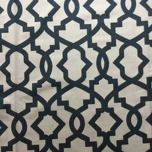 Moroccan Lattice Geometric Blue and White | Home Decor Fabric | 54" Wide | BTY