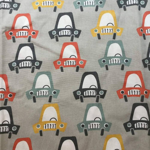 Retro Cars on Gray | Upholstery / Drapery Fabric | 54" Wide | By the Yard