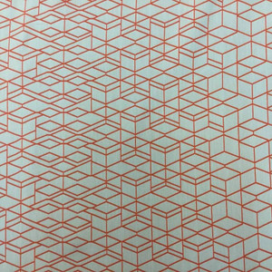 Sunbrella TAN ORAANGE GEOMETRIC | Furniture Weight Fabric | 54  | 64182-0001