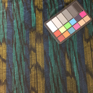 Abstract Stripes | Blue, Olive, Turquoise, Black Pattern | Jersey Knit Fabric