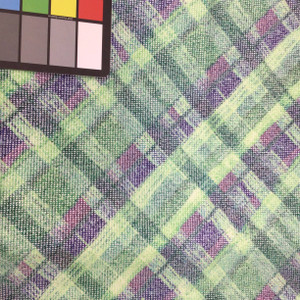 green and purple plaid mesh fabric